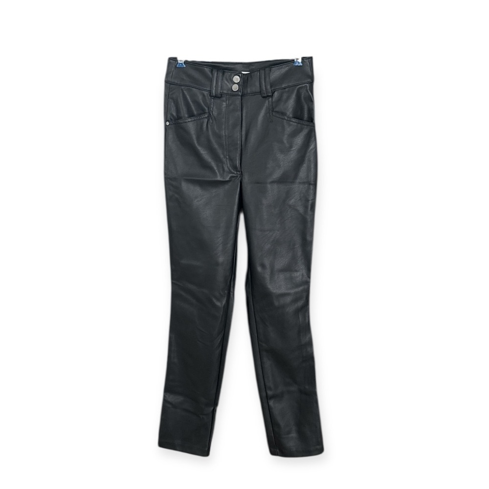 H&M Black Faux Leather Pant NWOT